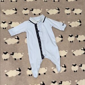 Boss Blue One Piece Footies with Classic Design